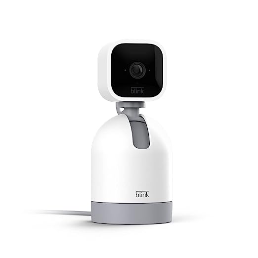 White Amazon Blink Mini Pan-Tilt Camera