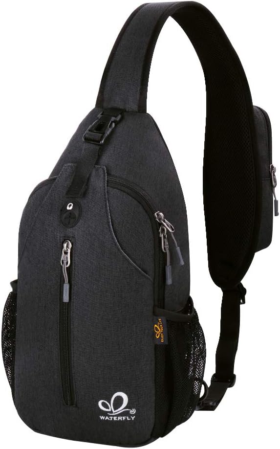 Black Crossbody Sling Backpack