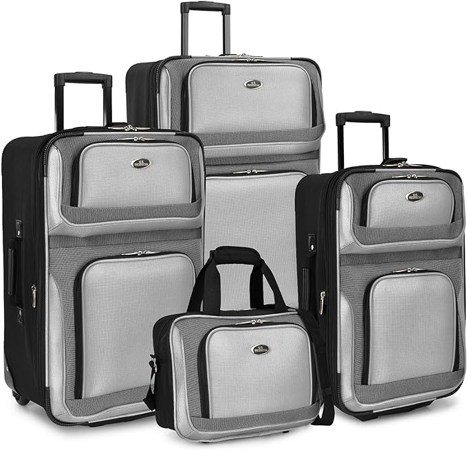 U.S. Traveler New Yorker Lightweight Softside Expandable Travel Rolling Luggage